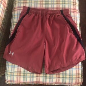 Under Armour Maroon with Black Trim Athletic Shorts - Size Medium ⬛️